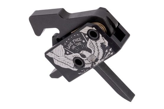 Rise Armament drop-in flat trigger for AR-15, black.